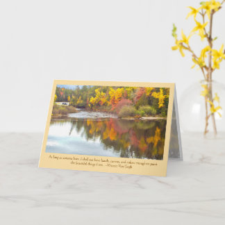 Schöne Herbstfarben, Spiegelungen im Wasser Karte