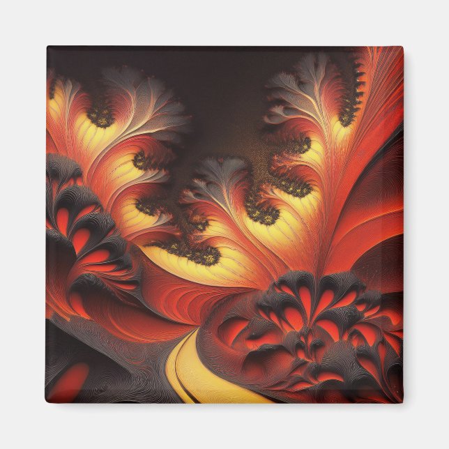 Schöne Herbstkugel gefärbt Newtonbrot Magnet (Vorne)