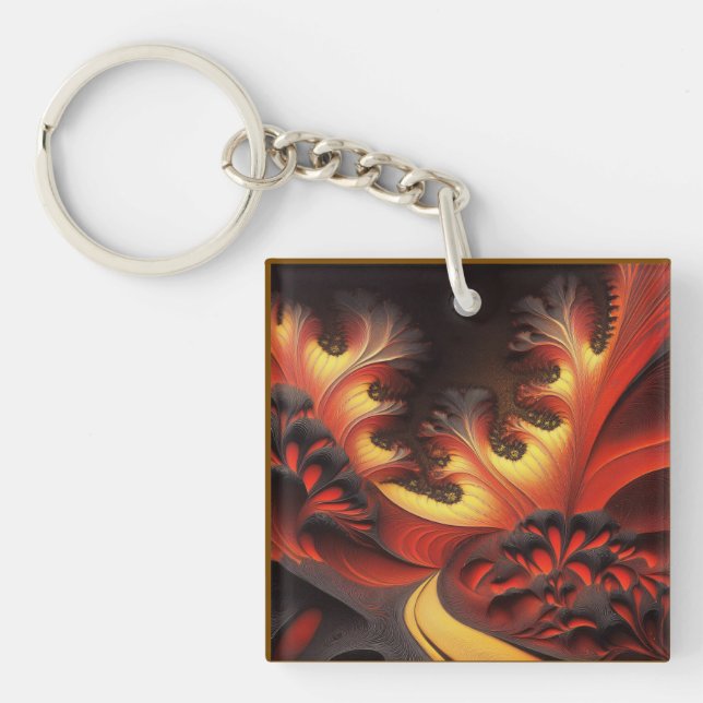 Schöne Herbstkugel gefärbt Newtonbrot Schlüsselanhänger (Vorderseite)