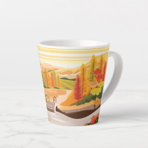 Schöne Herbstlandschaft Milchtasse