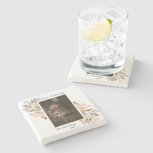 Schöne Herbstlaub-Dankfest-Foto Steinuntersetzer