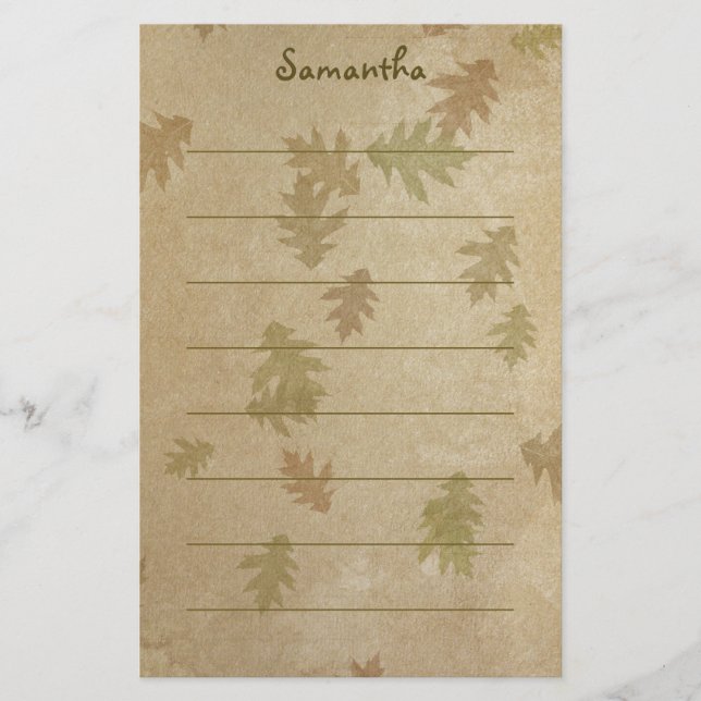 Schöne Herbstlaube Lined Stationery Briefpapier (Vorderseite)