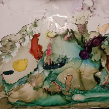 Schöne Herbstmalerei Dankbare Teller