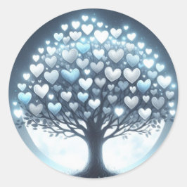 Schöne, herz geformte Baumkleber Runder Aufkleber