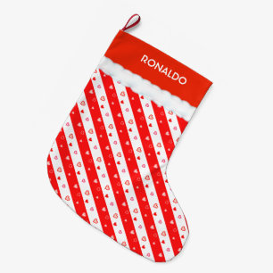 Schöne Herzen Großer Weihnachtsstrumpf