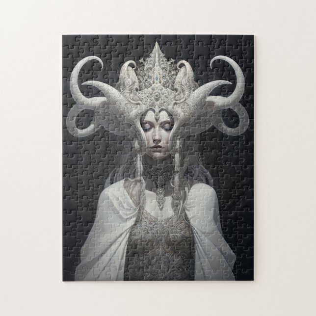 Schöne Hexe Dämon Königin Fantasy Kunst (Vertikal)
