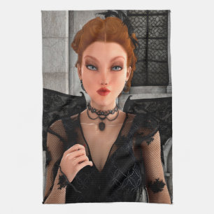 Schöne Hexe Geschirrtuch