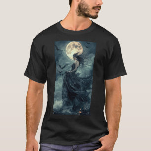 Schöne Hexe Gothic Fantasy Vampire Moonlight 1 T-Shirt