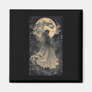 Schöne Hexe Gothic Fantasy Vampire Moonlight Magnet
