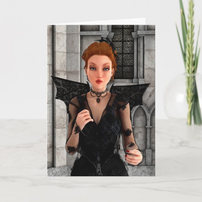 Schöne Hexe Karte (Vorderseite)