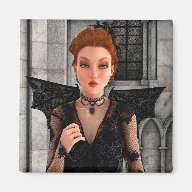 Schöne Hexe Magnet (Vorne)