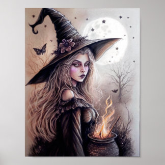 Schöne Hexe Poster