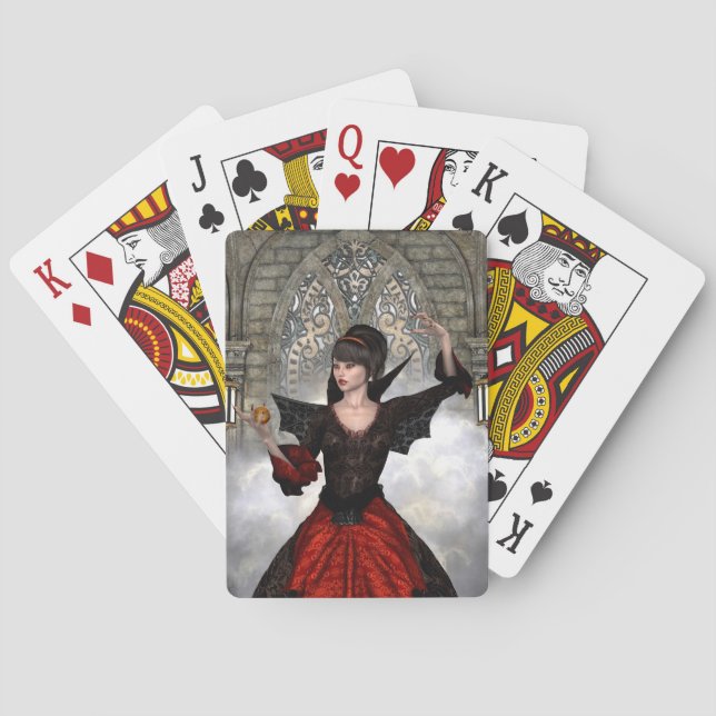 Schöne Hexe Spielkarten (Rückseite)