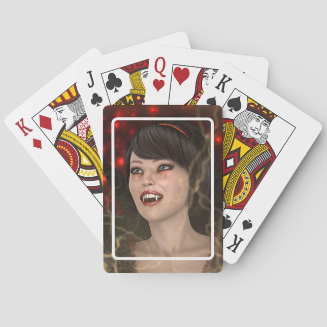 Schöne Hexe Spielkarten (Rückseite)