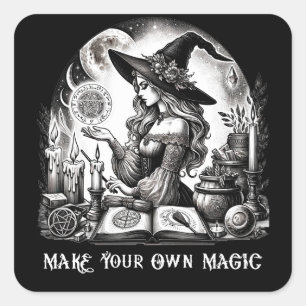 Schöne Hexen-Apotheke: Mach deine eigene Magie Quadratischer Aufkleber