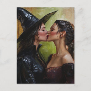Schöne Hexen Kiss Postkarte
