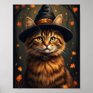 Schöne Hexenkatze Poster