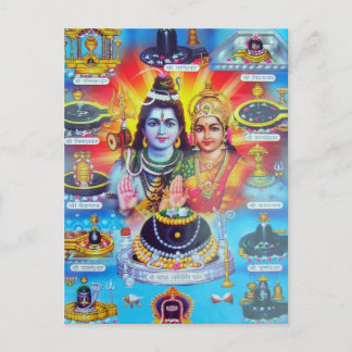 Schöne Hindu-Götter Postkarte