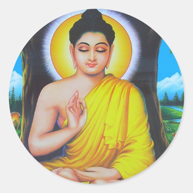 Schöne Hindu-Götter Runder Aufkleber (Vorderseite)