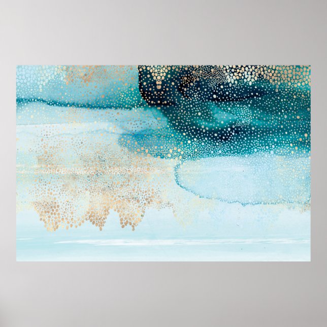 Schöne hochauflösende Wasserfarbe mit abstrakter Poster (Vorne)
