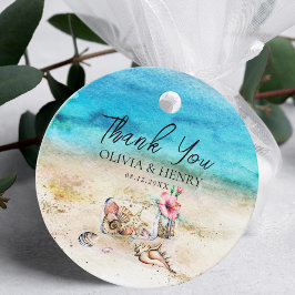 Schöne Hochzeit am Strand von Starfish Geschenkanhänger