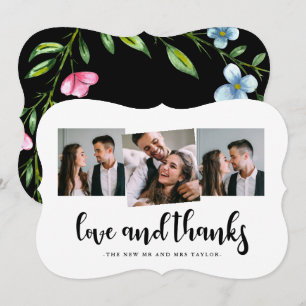 Schöne Hochzeit Danke Fotokarte