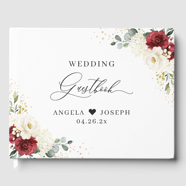 Schöne Hochzeit der Roten Rose Gästebuch (Vorderseite)