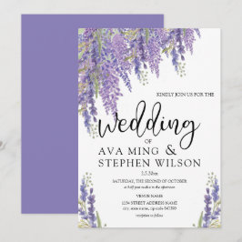 Schöne Hochzeit der Wisteria Einladung
