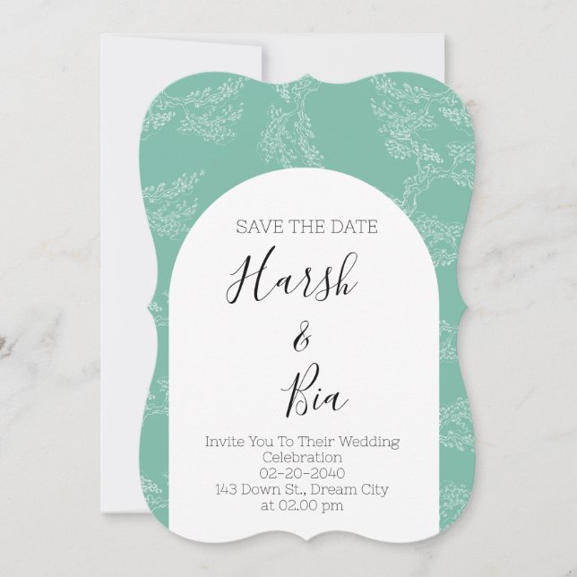 Schöne Hochzeitkarte (Vorderseite)