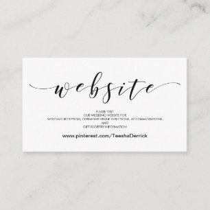 Schöne Hochzeits-Website führt Begleitkarte