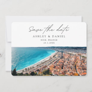 Schöne Hochzeitsdestination Nizza Frankreich Save  Einladung