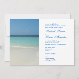 Schöne Hochzeitsfeier am Tropical Beach - ln Einladung
