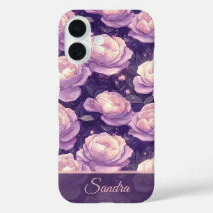 Schöne Hochzeitsgeschenk-Rosenblumen-Name iPhone 16 Hülle