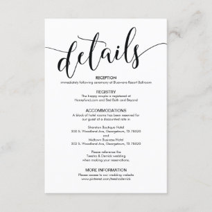 Schöne Hochzeitskarte Begleitkarte