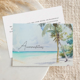 Schöne Hochzeitskarte des tropischen Strandes Einladung