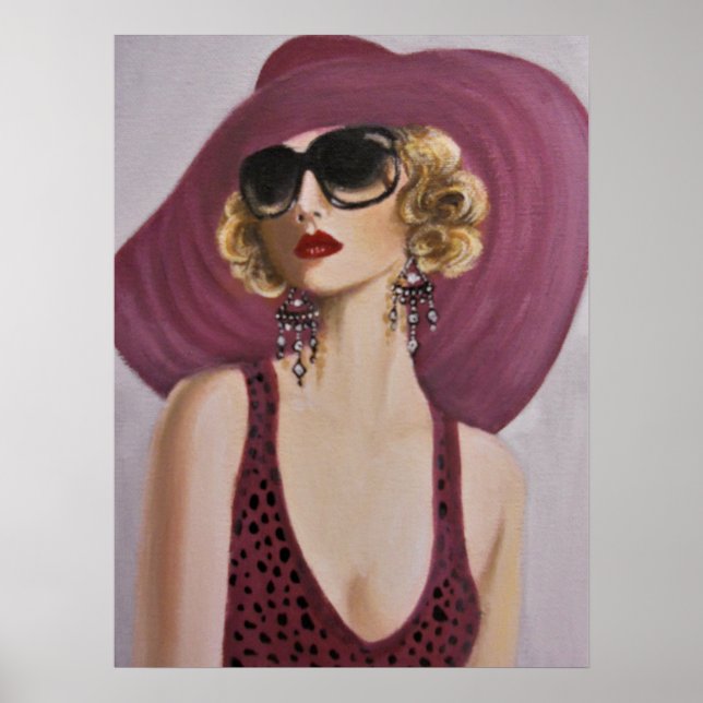 schöne Hollywood Era Lady/Poster Poster (Vorne)