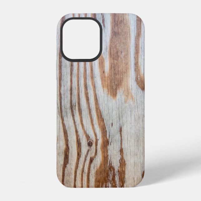 Schöne Holzmaserung oder Hintergrund abstrakt, gr iPhone 12 Hülle (Rückseite)