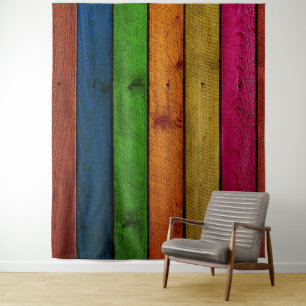 schöne Holzplanken Wandteppich