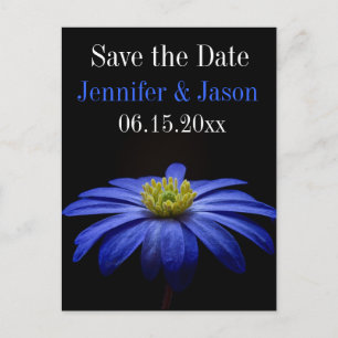 Schöne Hübsch Blue Blume Rett Datum Postkarten