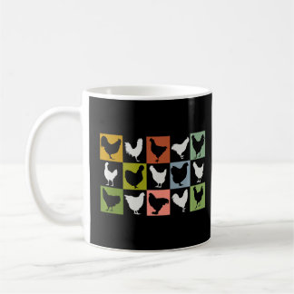 Schöne Hühner viele verschiedene Hühnerrassen F Kaffeetasse