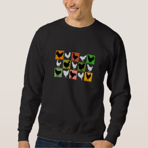 Schöne Hühner viele verschiedene Hühnerrassen F Sweatshirt
