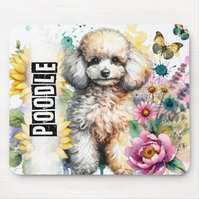 Schöne Hunde Rassen//Poodle Hund Mousepad (Vorne)