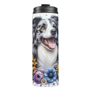 Schöne Hunderassen/Border Collie Dog Thermosbecher