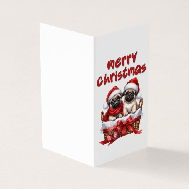 Schöne Hundeweihnachtskarte (Vorderseite)