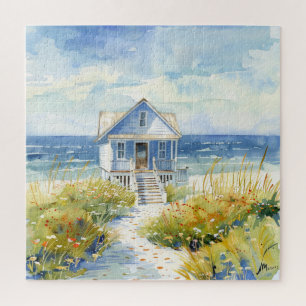 Schöne Hütte am Strand von Watercolor