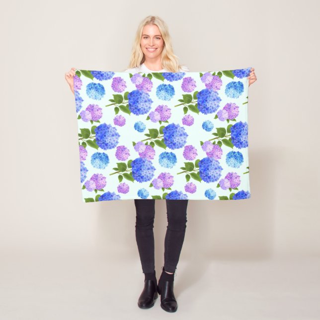 Schöne Hydrangeas Fleecedecke (Beispiel)
