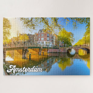 Schöne iconische Stadt Amsterdam, Niederlande
