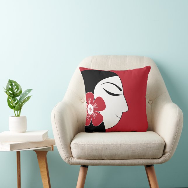 Schöne Illustration der Frau Kissen (Stuhl )