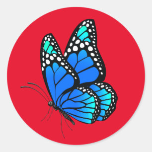 Schöne illustrierte Butterfly Runder Aufkleber
