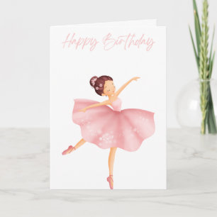 Schöne Illustrierte Kleine Ballerina, Kinder Karte